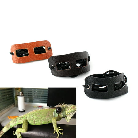 Adjustable Leather Reptile Lizard Harness Leash for Pet Small