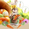 thumbnail image 2 of Easter Wooden Carrot Beads String Wood Pendant Spring Home Party Decoration for Birthday Housewarming, 2 of 7