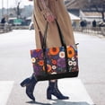 thumbnail image 4 of FORMRS Canvas Laptop Tote Bag for Women with 15.6" Computer Compartments Shoulder Handbag, Purple Flowers, 4 of 7