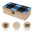 thumbnail image 3 of 7.9×2.3 In Wooden Boxes Durable Easy To Use Dustproof Prevent Slippery Delicate And Cabinet SlateBlue Buffalo Plaid Check Tartan Scotland_3, 3 of 8