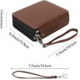 thumbnail image 2 of GHSDFBB Deluxe PU Leather Pencil Case with Zipper Closure, Brown, 127 Count, 2 of 6