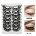 thumbnail image 2 of GROFRY 7 Pairs False Eyelashes Natural Dramatic Long Fluffy Wispy Fake Volume Eyelashes Extension Makeup Tool for Party, 2 of 8
