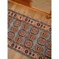 thumbnail image 3 of Rugsotic Carpets Hand Knotted Wool and Silk Area Rug, 2'6''x10', Runner, Aqua Cream, Oriental Handmade Low Pile Rug for Living Room Bedroom, 3 of 5