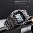 thumbnail image 2 of Reloj electrónico digital para hombre Moment Handsome, resistente a golpes, de plástico, con hebilla LED, para estudiantes, para exteriores, cuadrado, deportivo, para parejas, 2 of 4