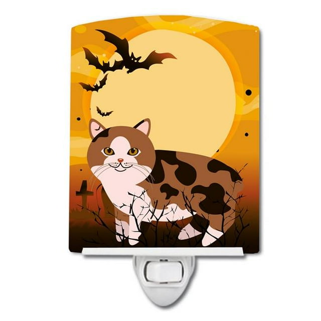 Carolines Treasures BB4449CNL Halloween Manx Cat Ceramic Night Light