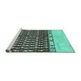 thumbnail image 2 of Ahgly Company Machine Washable Indoor Square Abstract Turquoise Blue Modern Area Rugs, 3' Square, 2 of 4