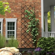 Panacea Giant Metal Trellis for Climbing Plants, Outdoor Garden Obelisk, Black, 108H
