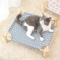 thumbnail image 4 of Cat and Dog Hammock Cat Hammock Elevated Cooling Bed Blue, 4 of 5