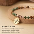 thumbnail image 3 of Natural Stone Compass Bracelet Birthday, Graduation, Christmas, Retirement Farewell Gift for Female Friends, 3 of 6