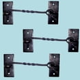 thumbnail image 2 of Renovators Supply 3 Cabin Hook Black Cast Iron Rustproof Eye Shed Gate Door Latch 6 in., 2 of 11