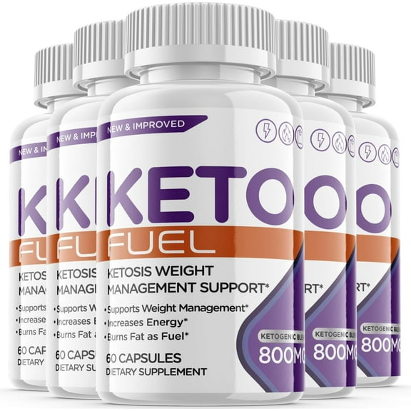 (5 Pack) Keto Fuel - Keto Weight Loss Formula - Energy & Focus Boosting Dietary Supplements for Weight Management & Metabolism - Advanced Fat Burn Raspberry Ketones Pills - 300 Capsules