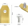thumbnail image 2 of 45 cuchillas de titanio para cortacésped, cuchillas para cortacésped robótico para Husqvarn/Automower/Yardforce/Gardena con tornillos, cuchillas de repuesto para los modelos 105, 310, 315, 320, 420,, 2 of 5