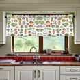 thumbnail image 3 of Yayeee Kitchen Curtains Tier Set of 2 Light Filtering 57"x36" Over Sink Window Panels, Green Vegetables Pattern, 3 of 7