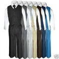 thumbnail image 3 of 4pc INFANT BABY TODDLER TEEN BOY WEDDING FORMAL PARTY VEST SUIT BLACK sz S-20, 3 of 6
