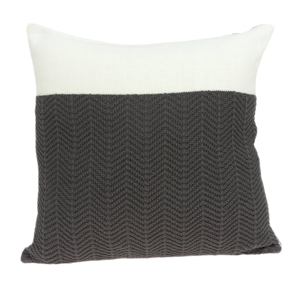 Parkland Collection Zoha Gray Solid Decorative Throw Pillow, 20 x 20 Cotton Square Pillow