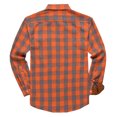 thumbnail image 2 of SWISSWELL Men's Casual Plaid Shirts Button Down Long Sleeve Jackets Shirt with Chest Pocket Checked Shirt Jacket Thicker and Warmer for All Seasons Orange L, 2 of 6