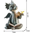 thumbnail image 2 of Garden Dragon Statue, Statue for Dwarf Garden Outdoor Garden Statue Garden Sculptures and Statues Statue Ornament Decoration Animals in Resin for Indo, 2 of 5