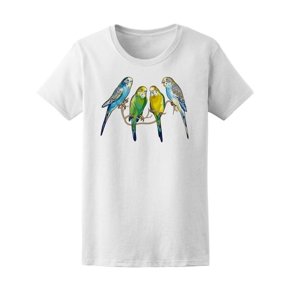 Colorful Australian Love Birds T-Shirt Women -Image by Shutterstock, Female Large