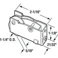 thumbnail image 2 of Single 1-1/4 in. Steel Roller Assembly, Ball Bearing, Plain Back Housing, 2 of 2