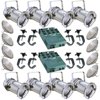 8 Silver PAR CAN 56 300w PAR56 NSP 2 Dimmer C-Clamps