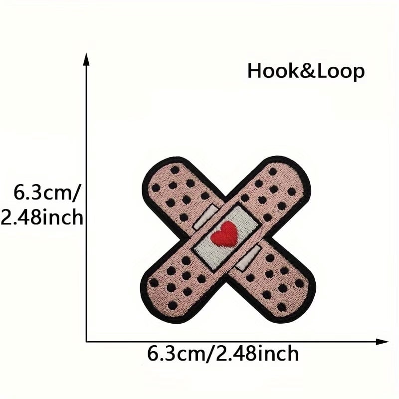 Funny Tactical Patch "BANDAGE-AID" - Embroidered Hook & Loop Patch for Clothing, Caps, Jeans, Jackets, and Backpacks