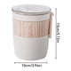 thumbnail image 3 of Bewildely Taza de desayuno de 620ml con cuchara, contenedor de agua de plástico portátil impermeable, tapa de sellado, tazas para microondas, Mostrada Blanco 620ml, 3 of 6