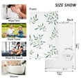 thumbnail image 3 of Leaf Green 2 PCs Cotton Hand Towels Absorbent Face Towel Soft Breathable Towel Set for Bathroom Kitchen Hotel Gym Decoration, 3 of 8
