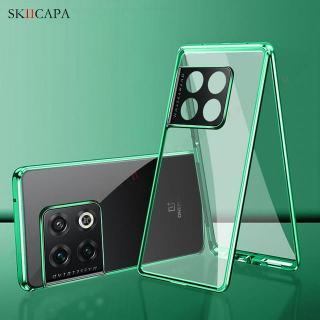 For OnePlus 10 Pro Magnetic Adsorption Tempered Glass Phone Case For One Plus 10 Pro 5G 360 Double Sided Transparent Flip Cover
