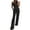 Black, variant on elegant romper for women formal off shoulder evening party jumpsuit high waisted straight leg pants