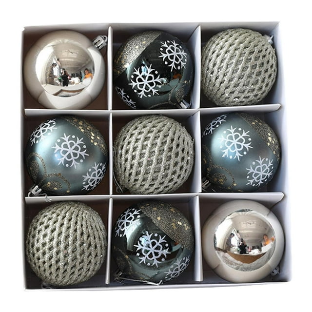Juego de 9 bolas de Navidad decorativas Strade Fareast Limited 3,15 pulgadas para árbol de Navidad