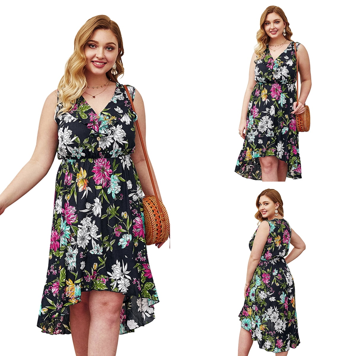 plus size beach dresses walmart