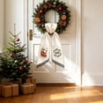 thumbnail image 2 of huayou Holiday Theme Embroidered Wreath Sash, Scalloped Edge Wreath Bow Ribbon for Front Door Wreath, Thanksgiving Christmas Valentine Designs, 2 of 8
