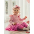 thumbnail image 6 of BemeyourBBs Baby Girls Valentines Day Outfits Toddler Girls Tulle Tutu Dress Spring Clothes Heart Embroidery Long Sleeves Tiered Dress with Headband, 6 of 9