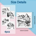 thumbnail image 6 of 4Pcs Mini Mountain Forest Background Clear Stamps Tree Forest Background Clear Stamps Mountain Roads Clear Stamps for DIY Scrapbooking Photo Album Decorative Cards Making 2.2x2.2inch for DIY, 6 of 8