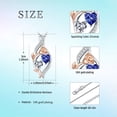 thumbnail image 7 of Taioiat Double Birthstone Necklaces for Women 18K Gold Plated Birthstone Rose Flower Jewelry Anniversary Valentines Day Mother's Day Birthday Gifts for Her Wife Girlfriend Mom, 7 of 7
