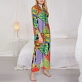 thumbnail image 4 of Disketp Pajamas Set Long Sleeve Sleepwear Womens Button Down Nightwear Pj Sets-Dancing African Womans, 4 of 9