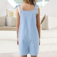 thumbnail image 5 of XXWXYD Girls Jumpsuit Sleeveless Adjustable Lace Trim Shoulder Strap Shorts with Pockets, Casual Romper for Spring Summer Fall, 5 of 8