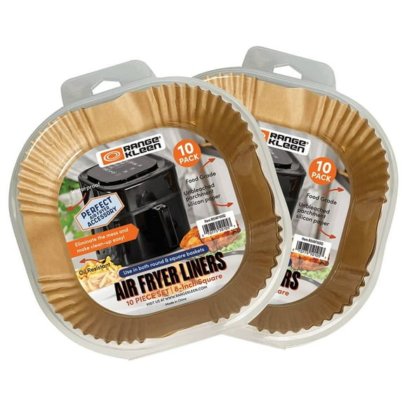 Range Kleen 8 pouces carré non blanchi jetable parchemin Air Fryer Liners 20 Pack