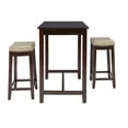 thumbnail image 2 of Linon Claridge 3Pc Counter Set Brown Beige, 2 of 14