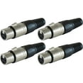 thumbnail image 1 of HUGFEGWE 6Pcs XLR 3 Pin Female Plugs Audio Mic Microphone Cable Plug Connector Audio Socket, Red Housing U2536-18931, 1 of 1