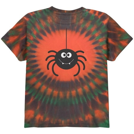 Happy Spider Tie Dye Multicolor Rays Pattern Youth