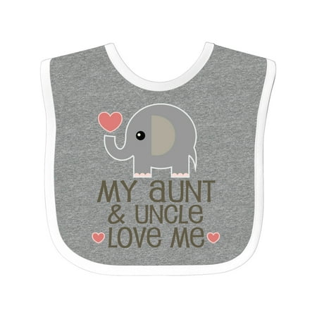 

Inktastic Aunt and Uncle Love Me Nephew Gift Baby Boy or Baby Girl Bib