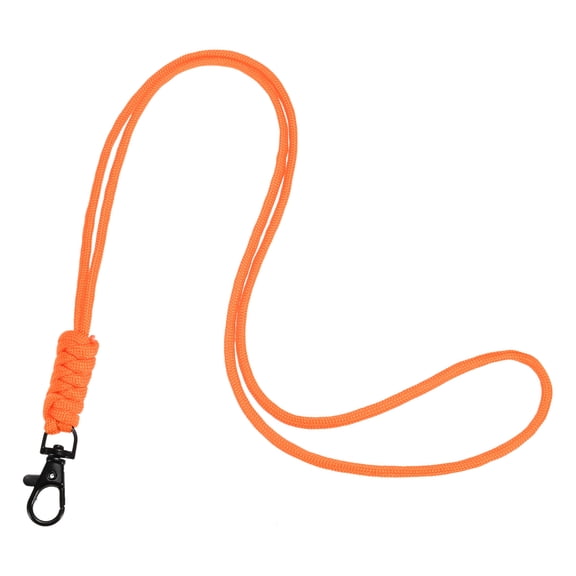Uxcell 1-Pack Lanyards for ID Badges, Orange Adjustable Keychain Long Key Neck Lanyard Strap with Lobster Clasp ID Holder Folder