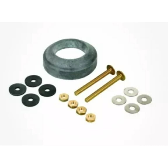 Universal Toilet Tank To Bowl Gasket & Hardware Kit 2" Flush Valve Bolts & Nuts