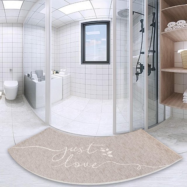 Bathtub Mat Floor Mat Foot Rug Curved Shower Mat for Laundry Room Tub Shower B