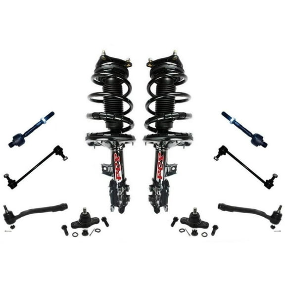 Front Complete Struts Tie Rods and Sway Bar links for Hyundai Elantra 2.0L 09-10