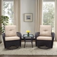 thumbnail image 4 of JP Outdoor Swivel Patio Rocker Chairs with Side Table,Kahki, 4 of 11