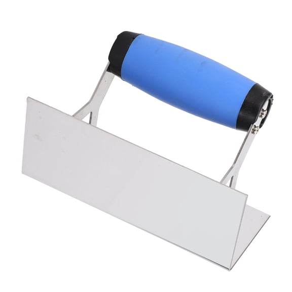 Yajisi Stainless Steel Corner Trowel - 90 Degree Right Angle Plaster Finishing Tool with Rubber Handle for Inside Corner Wall & Floor Plastering