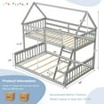 thumbnail image 3 of Costway Lit Superposé Style Maisonnette Simple sur Double avec Échelle et Garde-Corps Convertible en 2 Lits, 3 of 10