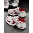 thumbnail image 2 of Women's Outdoor Athletic Shoes - Soft Leather Thick-Soled Height-Enhancing Sneakers, Breathable Mesh for Women, Running Sports Activities, Modern Casual Design, 2 of 4